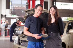 Mechanic with Customer